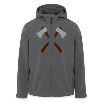 Axt - Recycelte Männer Softshell-Jacke von Stanley/Stella - Anthrazit - Vorne - AI Model Male 185 light (185cm)