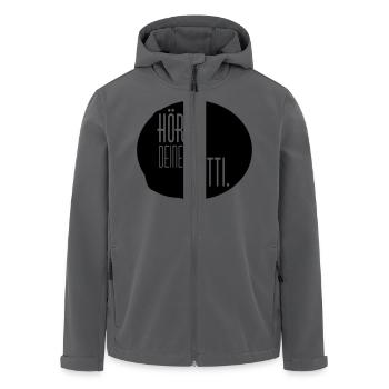 Hör auf Mutti - Recycelte Männer Softshell-Jacke von Stanley/Stella - Anthrazit - Vorne - AI Model Male 185 light (185cm)
