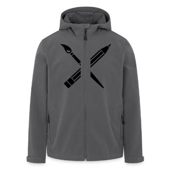 Künstler - Recycelte Männer Softshell-Jacke von Stanley/Stella - Anthrazit - Vorne - AI Model Male 185 light (185cm)