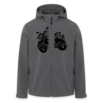 motorrad Naked Bike Streetfighter - Recycelte Männer Softshell-Jacke von Stanley/Stella - Anthrazit - Vorne - AI Model Male 185 light (185cm)
