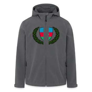 aserbaidschan flagge wappen logo aserbaidschan - Recycelte Männer Softshell-Jacke von Stanley/Stella - Anthrazit - Vorne - AI Model Male 185 light (185cm)