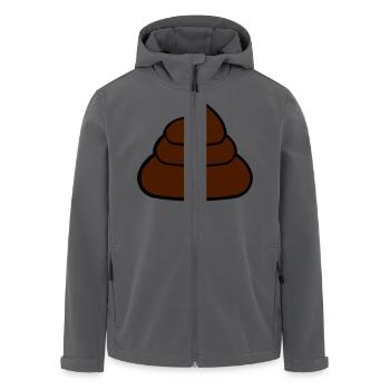 design kleiner süßer niedlicher kot kacka scheiße - Recycelte Männer Softshell-Jacke von Stanley/Stella - Anthrazit - Vorne - AI Model Male 185 light (185cm)