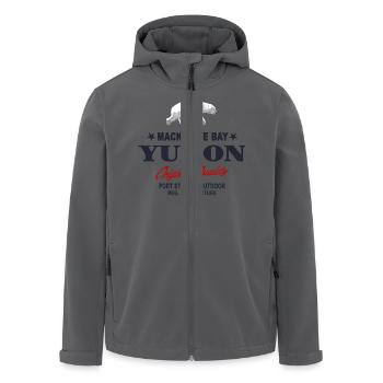 Yukon - Polar Bear - Eisbär - Recycelte Männer Softshell-Jacke von Stanley/Stella - Anthrazit - Vorne - AI Model Male 185 light (185cm)