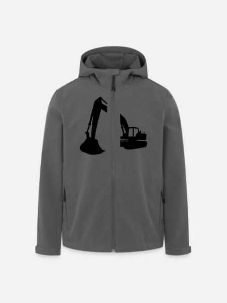 Bagger - Recycelte Männer Softshell-Jacke von Stanley/Stella - Anthrazit