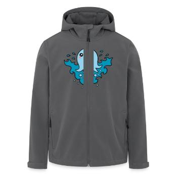Tintenfisch, Qualle, Oktopus, Kawaii, Manga, Anime - Recycelte Männer Softshell-Jacke von Stanley/Stella - Anthrazit - Vorne - AI Model Male 185 light (185cm)