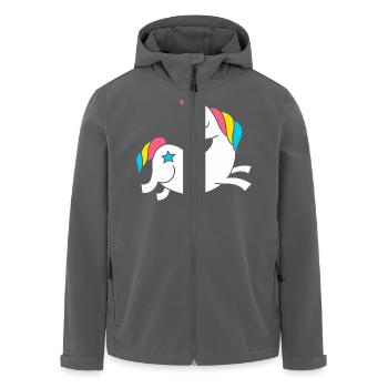 unicorn - Einhorn - Recycelte Männer Softshell-Jacke von Stanley/Stella - Anthrazit - Vorne - AI Model Male 185 light (185cm)