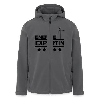 energie expertin - Recycelte Männer Softshell-Jacke von Stanley/Stella - Anthrazit - Vorne - AI Model Male 185 light (185cm)
