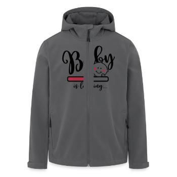 Baby is loading - Schwangerschaft - Mama - Geburt - Recycelte Männer Softshell-Jacke von Stanley/Stella - Anthrazit - Vorne - AI Model Male 185 light (185cm)