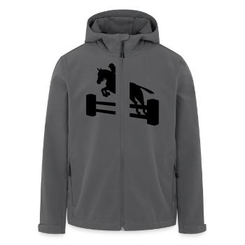 Springreiter einfarbig - Recycelte Männer Softshell-Jacke von Stanley/Stella - Anthrazit - Vorne - AI Model Male 185 light (185cm)
