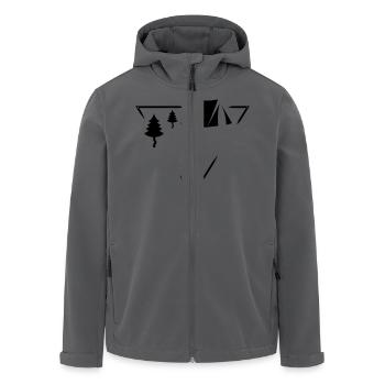 Summer Camp Label - Insert Own Text - Recycelte Männer Softshell-Jacke von Stanley/Stella - Anthrazit - Vorne - AI Model Male 185 light (185cm)