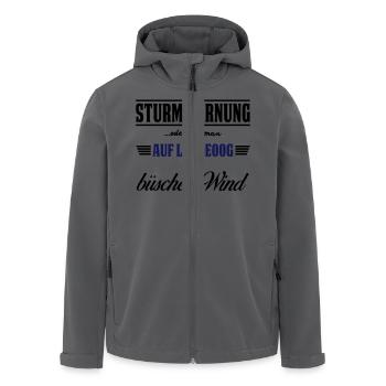 Sturmwarnung Langeoog - büschen Wind - Recycelte Männer Softshell-Jacke von Stanley/Stella - Anthrazit - Vorne - AI Model Male 185 light (185cm)
