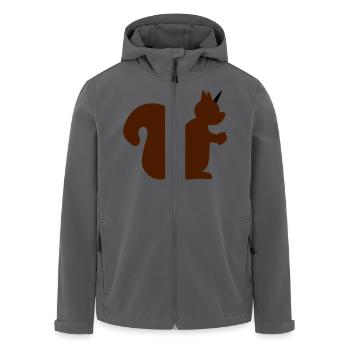 Einhorn Eichhörnchen - Recycelte Männer Softshell-Jacke von Stanley/Stella - Anthrazit - Vorne - AI Model Male 185 light (185cm)