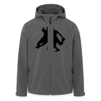 fussballer silhouette fussball - Recycelte Männer Softshell-Jacke von Stanley/Stella - Anthrazit - Vorne - AI Model Male 185 light (185cm)