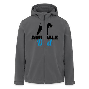 Airedale Terrier - Recycelte Männer Softshell-Jacke von Stanley/Stella - Anthrazit - Vorne - AI Model Male 185 light (185cm)