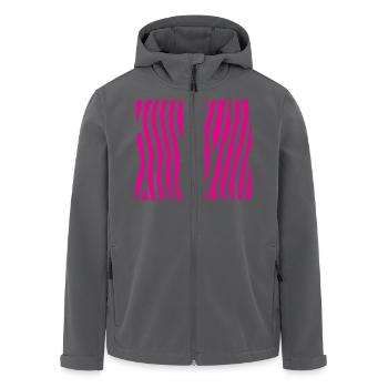 Rosa Zebra - Recycelte Männer Softshell-Jacke von Stanley/Stella - Anthrazit - Vorne - AI Model Male 185 light (185cm)