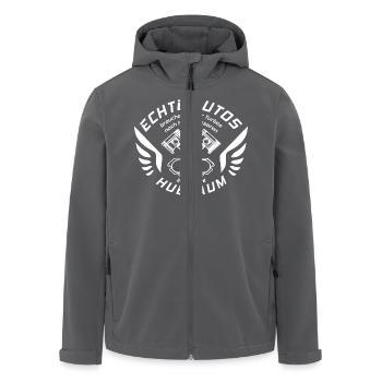 V8 Motor Engine US Car Muscle Car Hubraum Pick Up - Recycelte Männer Softshell-Jacke von Stanley/Stella - Anthrazit - Vorne - AI Model Male 185 light (185cm)
