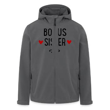 Bonus Schwester - Recycelte Männer Softshell-Jacke von Stanley/Stella - Anthrazit - Vorne - AI Model Male 185 light (185cm)