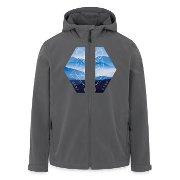 Bester Dad starker Bären Papa - Recycelte Männer Softshell-Jacke von Stanley/Stella - Anthrazit - Vorne - AI Model Male 185 light (185cm)