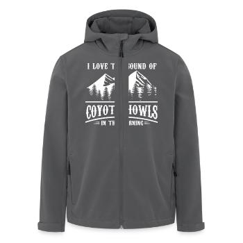 I love sound of coyote howls Design for a nature - Recycelte Männer Softshell-Jacke von Stanley/Stella - Anthrazit - Vorne - AI Model Male 185 light (185cm)