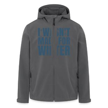 I Wasn't Made for Winter, Funny Winter - Men’s Recycled Softshell Jacket by Stanley/Stella - anthracite - Front - AI Model Male 185 light (185cm)