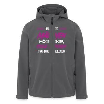 Brave Mädchen – Erobern die Straße - Recycelte Männer Softshell-Jacke von Stanley/Stella - Anthrazit - Vorne - AI Model Male 185 light (185cm)