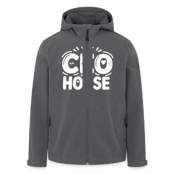 CEO des Hauses - Recycelte Männer Softshell-Jacke von Stanley/Stella - Anthrazit - Vorne - AI Model Male 185 light (185cm)