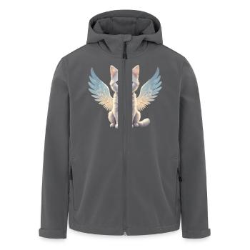 Engels-Katze - Recycelte Männer Softshell-Jacke von Stanley/Stella - Anthrazit - Vorne - AI Model Male 185 light (185cm)