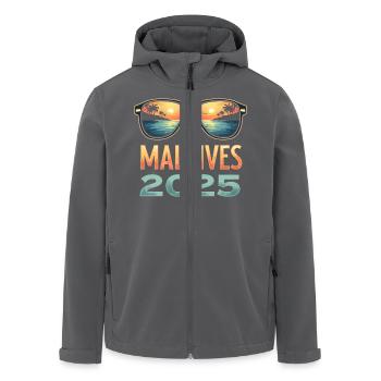 Malediven 2025 - Vacay Mermaid - Recycelte Männer Softshell-Jacke von Stanley/Stella - Anthrazit - Vorne - AI Model Male 185 light (185cm)