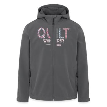 Quilt Whisperer Quilting Quilter - Recycelte Männer Softshell-Jacke von Stanley/Stella - Anthrazit - Vorne - AI Model Male 185 light (185cm)
