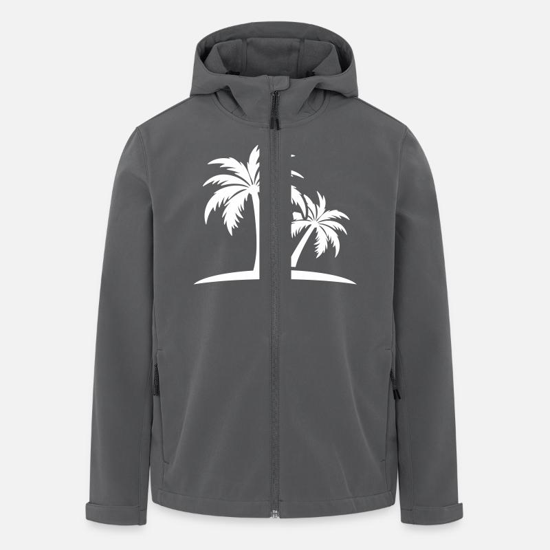 Palmen Insel - Recycelte Männer Softshell-Jacke Discoverer von Stanley/Stella - Anthrazit