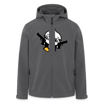 Vogel 2 Waffen Pistolen Agent Sonnenbrille Cool - Recycelte Männer Softshell-Jacke von Stanley/Stella - Anthrazit - Vorne - AI Model Male 185 light (185cm)