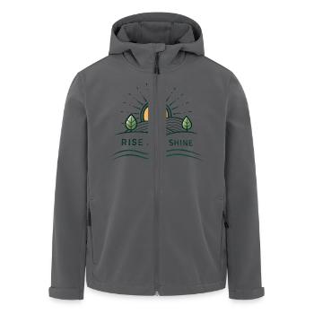 Raus aus den Federn - Recycelte Männer Softshell-Jacke von Stanley/Stella - Anthrazit - Vorne - AI Model Male 185 light (185cm)