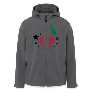 Cherry Skulls - Recycelte Männer Softshell-Jacke von Stanley/Stella - Anthrazit - Vorne - AI Model Male 185 light (185cm)