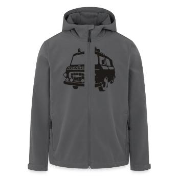 BARKAS B1000 KLF - Recycelte Männer Softshell-Jacke von Stanley/Stella - Anthrazit - Vorne - AI Model Male 185 light (185cm)