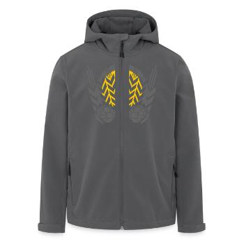 Bier Hopfen & Malz - Recycelte Männer Softshell-Jacke von Stanley/Stella - Anthrazit - Vorne - AI Model Male 185 light (185cm)