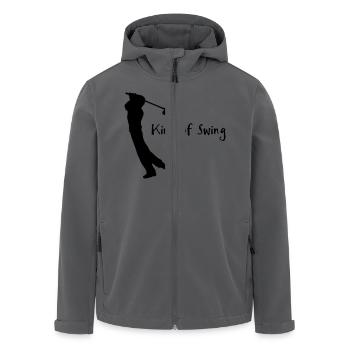 Golf - Recycelte Männer Softshell-Jacke von Stanley/Stella - Anthrazit - Vorne - AI Model Male 185 light (185cm)
