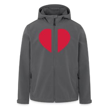 herz - Recycelte Männer Softshell-Jacke von Stanley/Stella - Anthrazit - Vorne - AI Model Male 185 light (185cm)