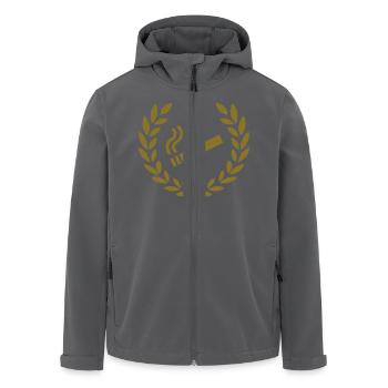 zigarette - Recycelte Männer Softshell-Jacke von Stanley/Stella - Anthrazit - Vorne - AI Model Male 185 light (185cm)