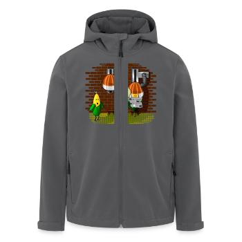 PopCorn-Barber-Lustige - Recycelte Männer Softshell-Jacke von Stanley/Stella - Anthrazit - Vorne - AI Model Male 185 light (185cm)