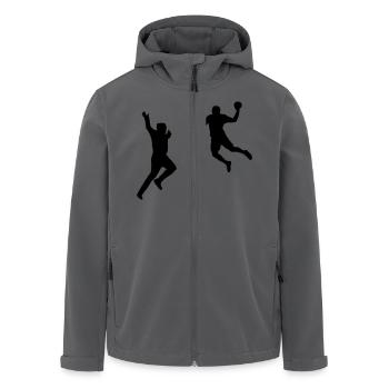 Handball Sprungwurf und Torhüter - Recycelte Männer Softshell-Jacke von Stanley/Stella - Anthrazit - Vorne - AI Model Male 185 light (185cm)