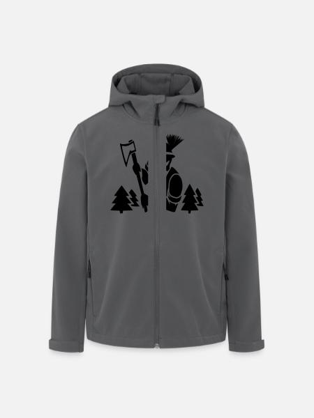 Holzfäller - Recycelte Männer Softshell-Jacke von Stanley/Stella - Anthrazit