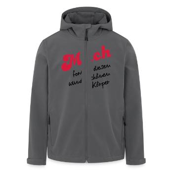 Milch - Recycelte Männer Softshell-Jacke von Stanley/Stella - Anthrazit - Vorne - AI Model Male 185 light (185cm)