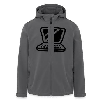 Laptop - Line - Recycelte Männer Softshell-Jacke von Stanley/Stella - Anthrazit - Vorne - AI Model Male 185 light (185cm)