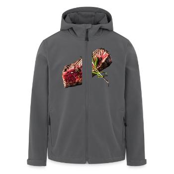 Steak vom Grill - Recycelte Männer Softshell-Jacke von Stanley/Stella - Anthrazit - Vorne - AI Model Male 185 light (185cm)