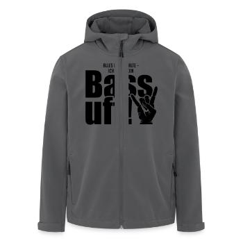 Bass uff! - Recycelte Männer Softshell-Jacke von Stanley/Stella - Anthrazit - Vorne - AI Model Male 185 light (185cm)