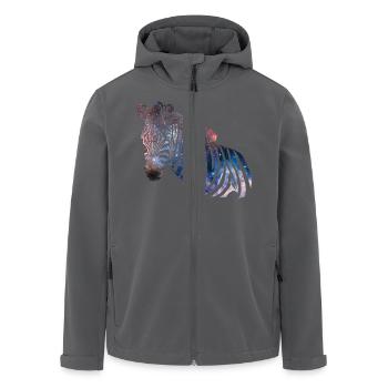 Zebra Galaxy - Recycelte Männer Softshell-Jacke von Stanley/Stella - Anthrazit - Vorne - AI Model Male 185 light (185cm)