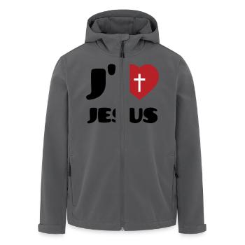 ich liebe Jesus - Recycelte Männer Softshell-Jacke von Stanley/Stella - Anthrazit - Vorne - AI Model Male 185 light (185cm)