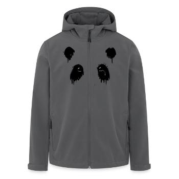 trauriger Panda - Recycelte Männer Softshell-Jacke von Stanley/Stella - Anthrazit - Vorne - AI Model Male 185 light (185cm)