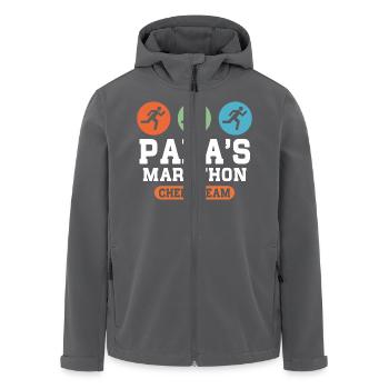 Papas Marathon Cheer Team - Recycelte Männer Softshell-Jacke von Stanley/Stella - Anthrazit - Vorne - AI Model Male 185 light (185cm)