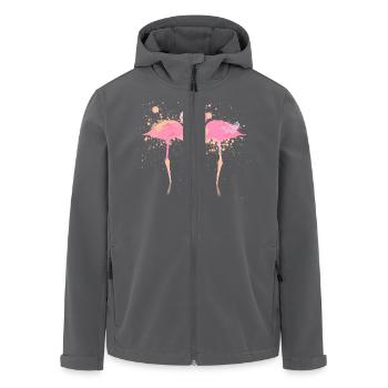 Flamingos - Recycelte Männer Softshell-Jacke von Stanley/Stella - Anthrazit - Vorne - AI Model Male 185 light (185cm)